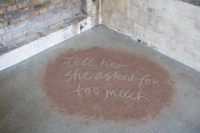 Tell her she asked for too much - photograph